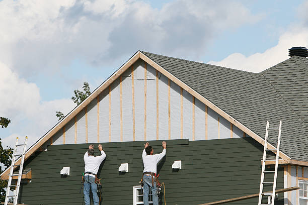 Professional Siding Replacement technician working in Morgan, PA